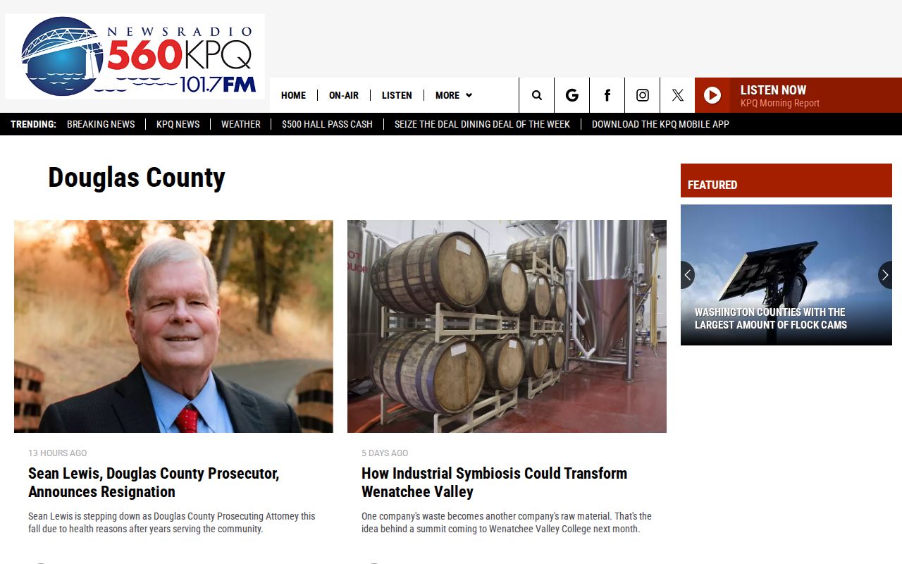 Douglas County arrest news example from KPQ regional story tag